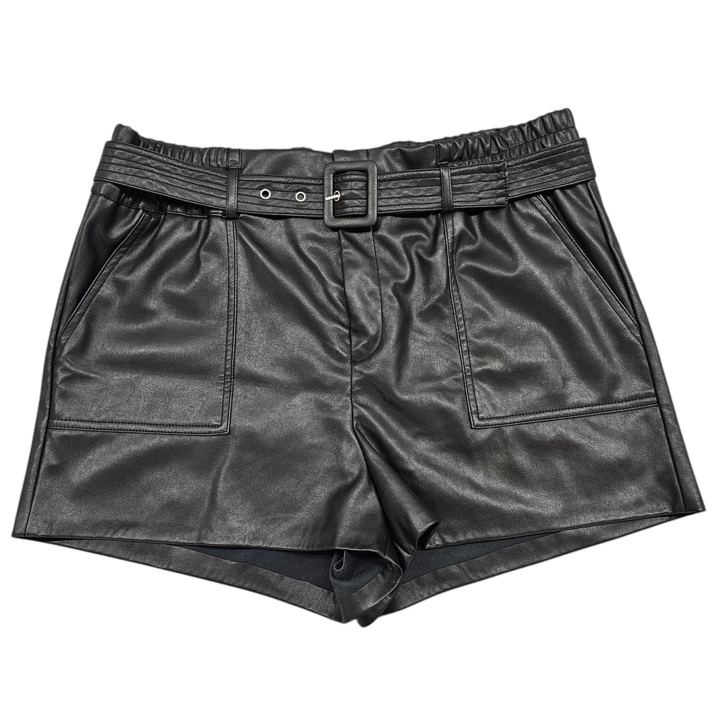 Guess Faux Leather Shorts Womens XL Black Plus Size Bikercore Retro Indie Rocker